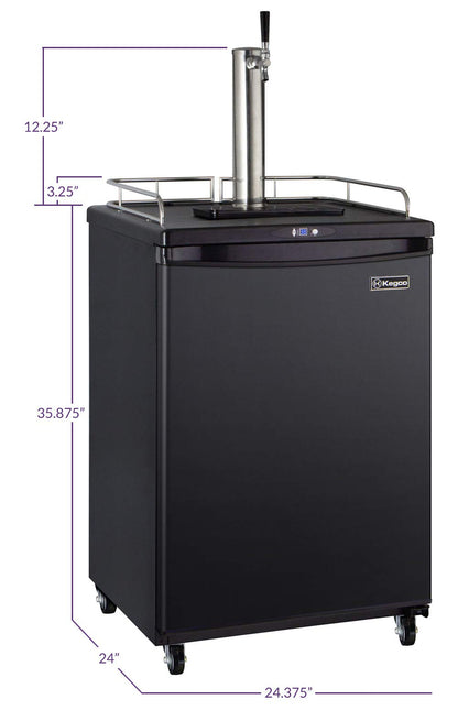 Kegco Keg Dispenser, Single Faucet, Black
