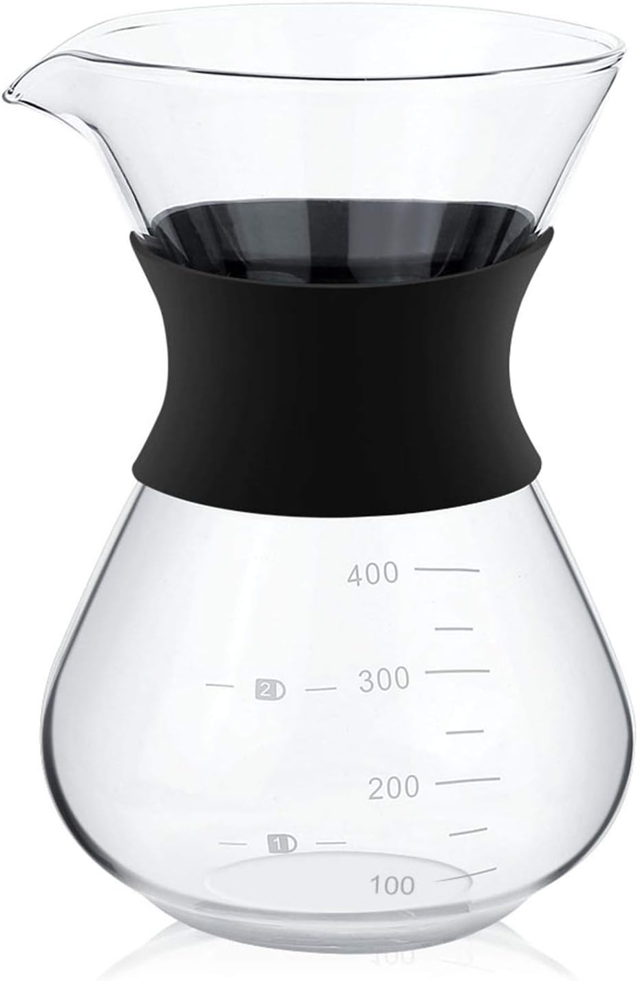 Ymiko Pour Over Coffee Maker, Manual Hand Drip Brewer with Glass Carafe Pot & Stainless Steel Filter