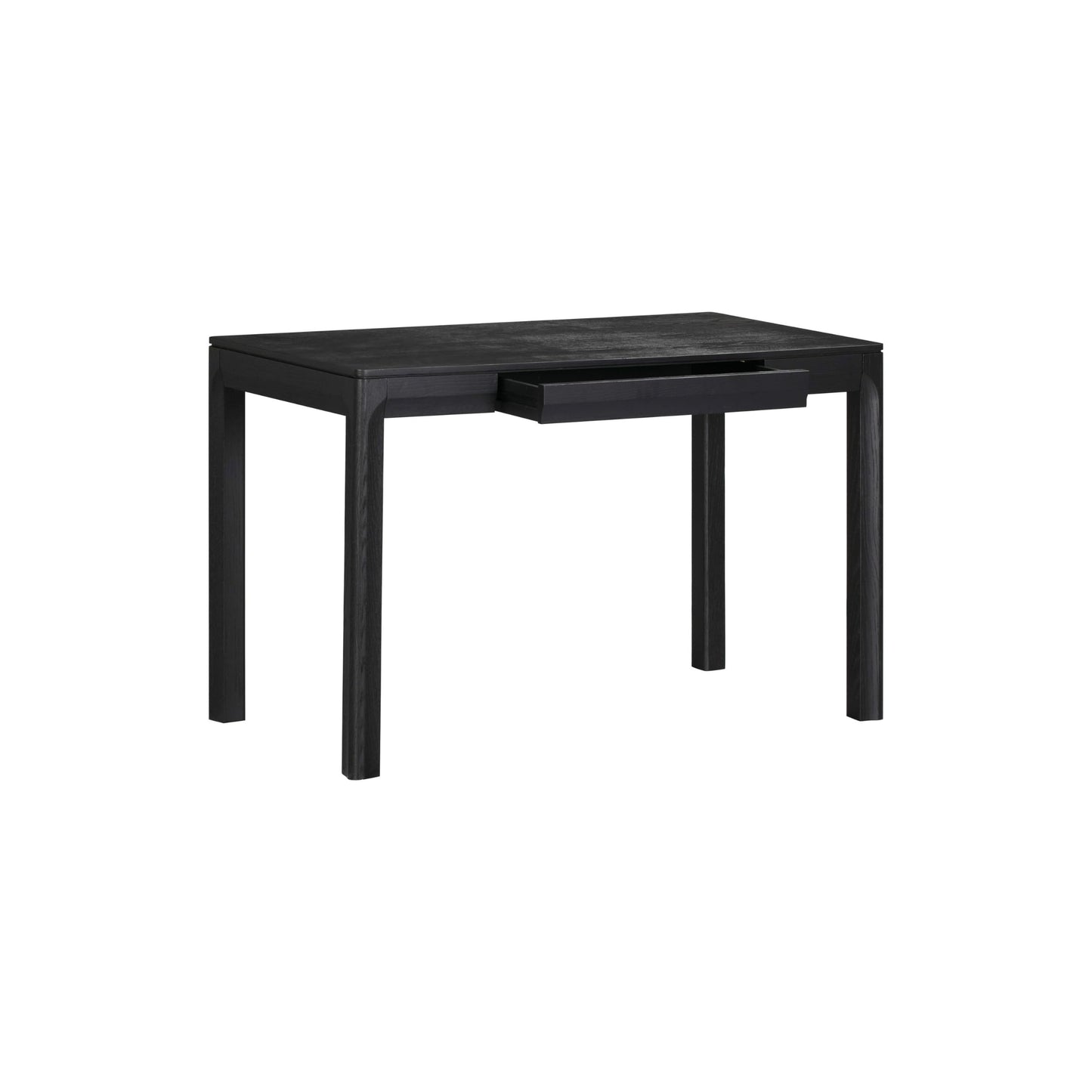 NTC Flow Modern Wooden Rectangle Desk Table with Hidden Drawer – Waterproof & Heat Resistant, Burnt Black