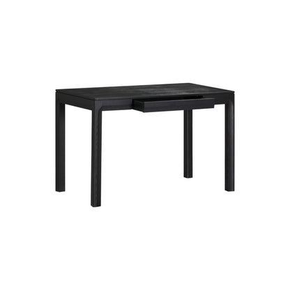 NTC Flow Modern Wooden Rectangle Desk Table with Hidden Drawer – Waterproof & Heat Resistant, Burnt Black