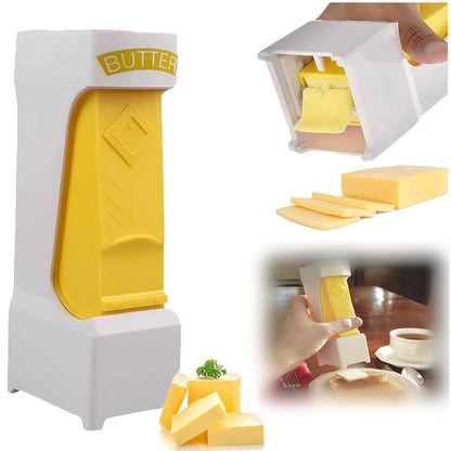 Portable Butter Cutter Slicer Single Stick, Butter Cutter and Storage Case, One Click Butter Dispenser Stick with Stainless Steel Blade, Butter Slicers for Butter Squares, Bread, Cheese