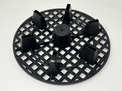 GROWDOTS 13-Inch 2-Count Natural Pot Elevators for Plants Indoor-Outdoor Stand for Plastic Fabric Pots Elevator Saucer