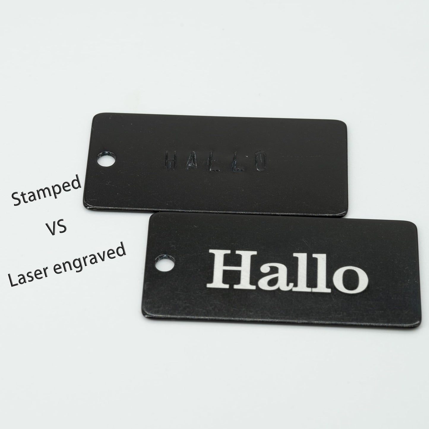 StayMax Aluminum Engraving Blanks Rectangle Blank Tags 1 Inch x 2 Inch 25 Pack (Black)