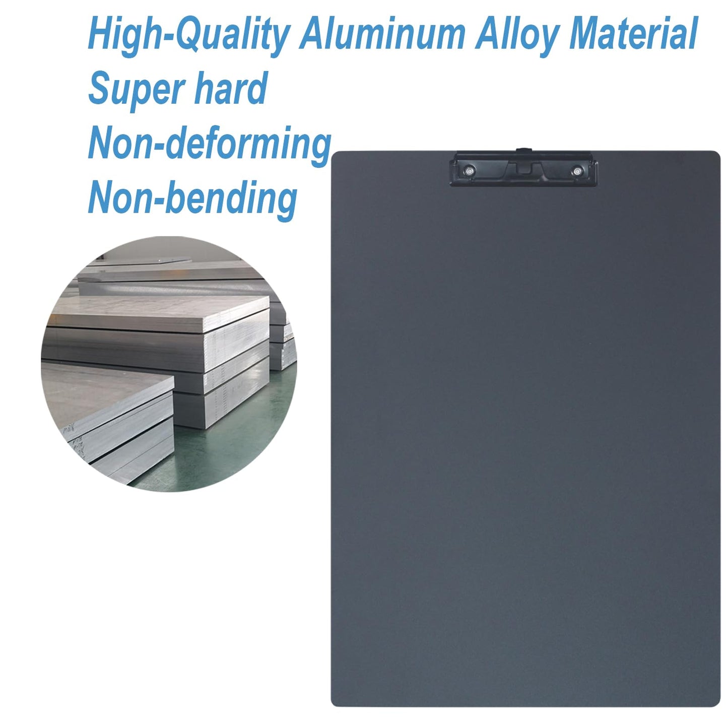 Acocony 11x17 Clipboard Aluminium with Pen Holder Extra Large Clipboard Vertical Super Hard 11 x 17 Clipping Board Black Pack of 1