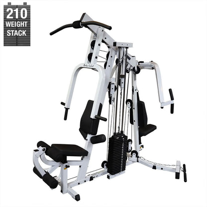 Body-Solid Multi-Station, Single Weight Stack Home Gym Machine, Arm & Leg Strength Training Functional Exercise Workout Station, 210lbs. Black Weight Stacks