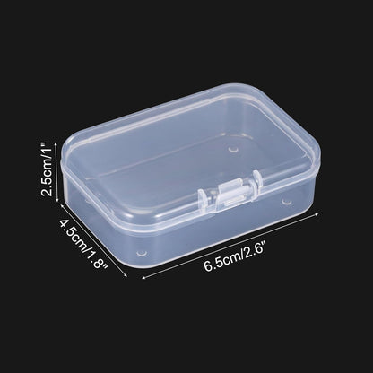 PATIKIL Clear Storage Box, 6.5x4.5x2.5in, 6Pack Stackable Rectangle Organizer for Bead Jewelry
