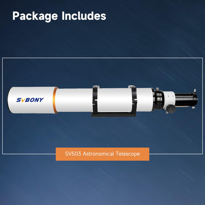SVBONY SV503 Telescope for Adults High Powered, 102mm F7 Extra Low Dispersion Achromatic Refractor OTA, Dual-Speed Focuser, Refractor Telescope for Planets Deep Sky Astrophotography&Visual Observation