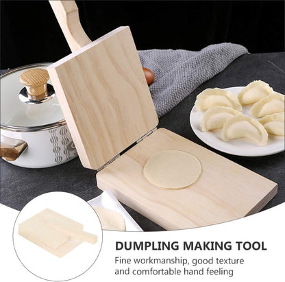 Hemoton Wood Tortilla Press, Dough Dumpling Skin Maker for Chapati, Roti, Taco, Kitchen Gadget Accessories, Beige