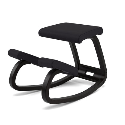Varier Variable Black/Black Ergonomic Office Kneeling Chair for Desk – Back Pain Relief, Rocking Seat for Home, Study & Posture Support – 10 Year Manufacturer Warranty