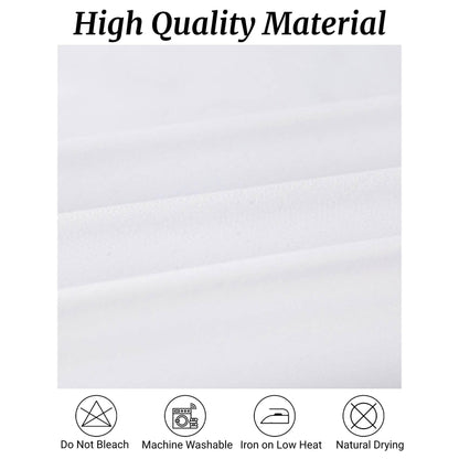 Fokitut 6 Pack Rectangle Tablecloth, 90x156 Inch, Stain Resistant and Wrinkle Polyester Table Cloth, Fabric Table Cover for Kitchen Dining, Wedding, Party, Holiday Dinner-White
