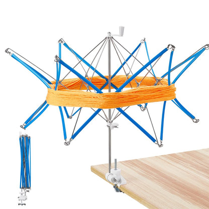 PH PandaHall Yarn Ball Winders for Crocheting Yarn Umbrella Swift Holder for Skeins Stainless Steel Hand Operated Bobbin Winder Flexible Foldable for Knitting Enthusiast, 17.5x2x1.8 inch