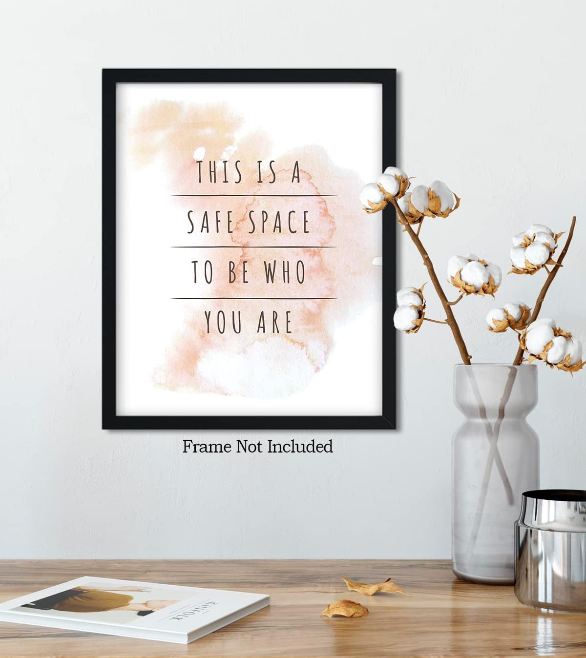 Govivo Therapist Office Decor, This Is A Safe Space Wall Art for School Counselor, 11x14 Unframed Print