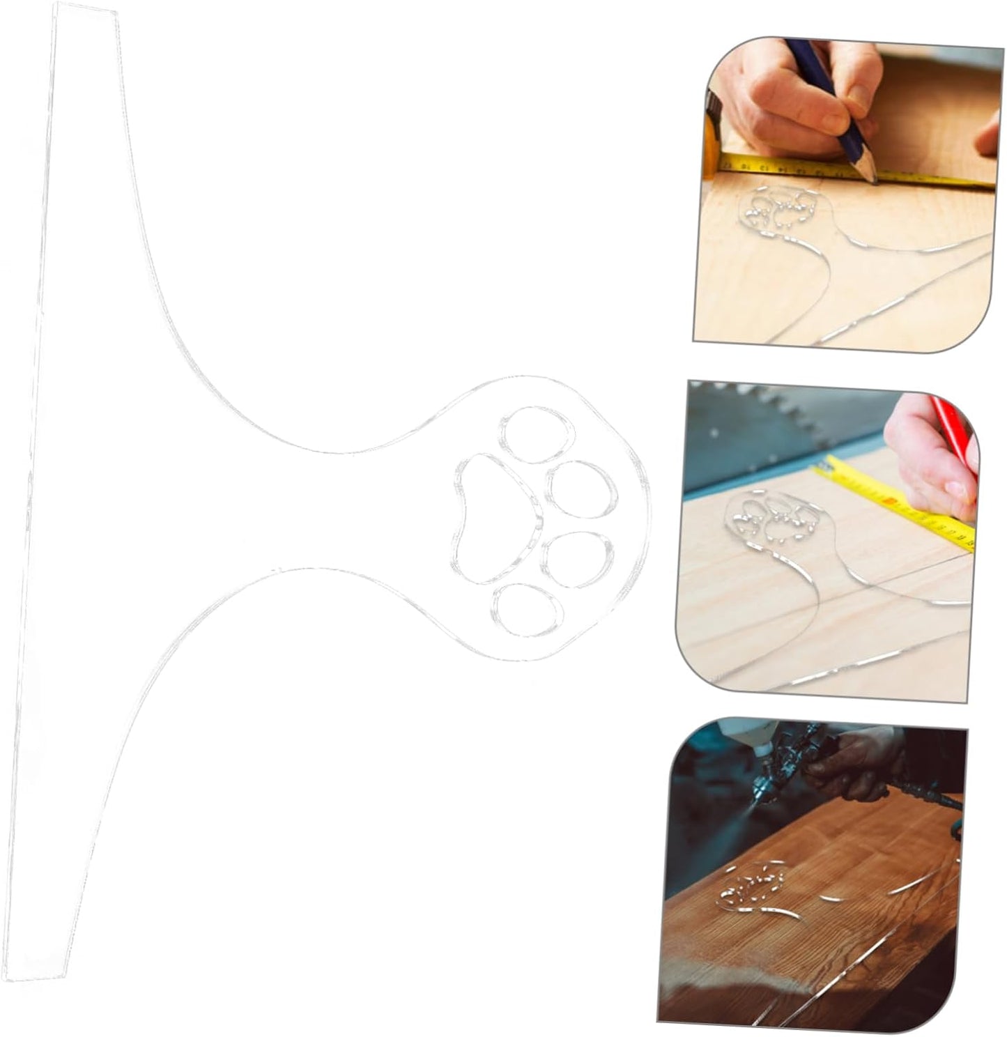 Acrylic Cutting Board with Handles, Cutting Board Template Tray for Delicatessen Charcuterie Board.