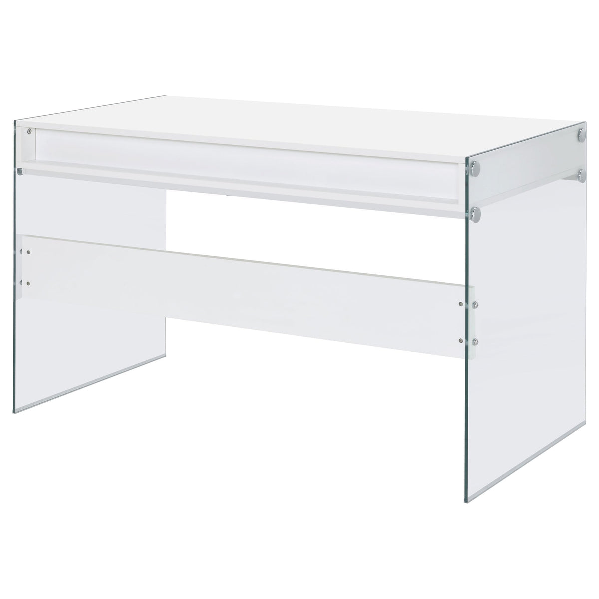 Coaster Home Furnishings Dobrev 48-inch 2-Drawer Writing Desk White High Gloss 800829