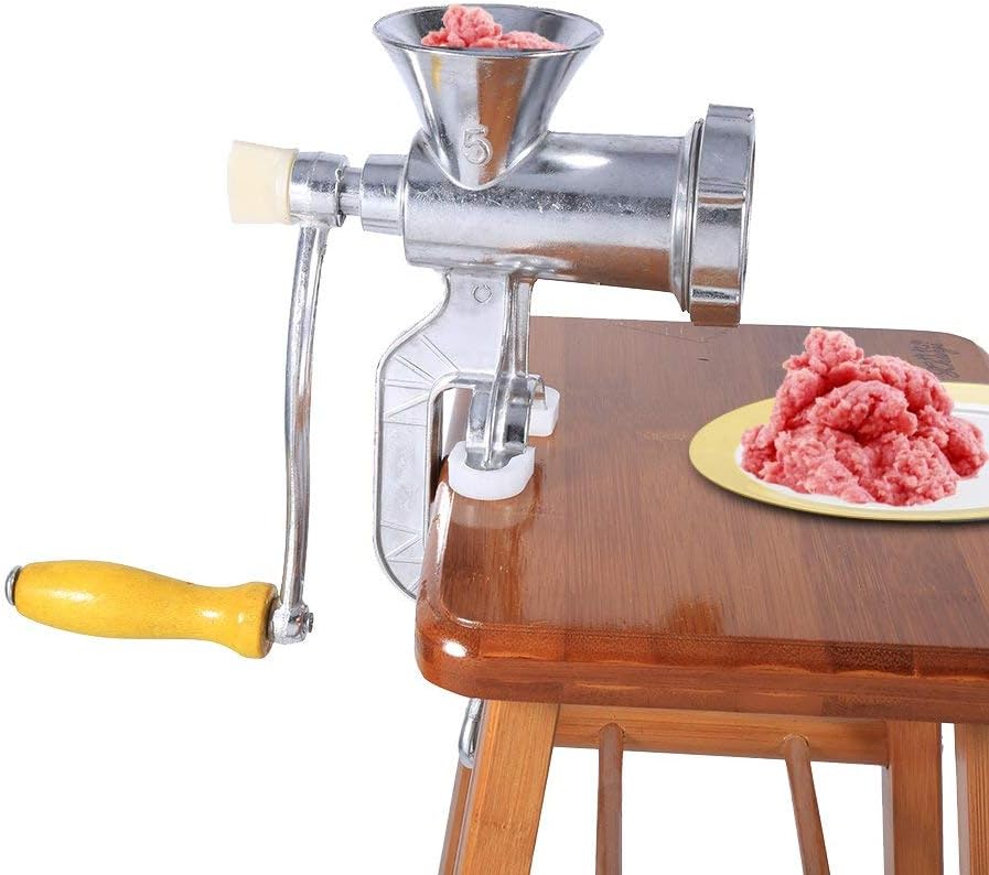 Meat Grinder, Manual Meat Mincer, Kitchen Mincer Metal for Butcher Sausage Tool, Home Kitchen Accessory
