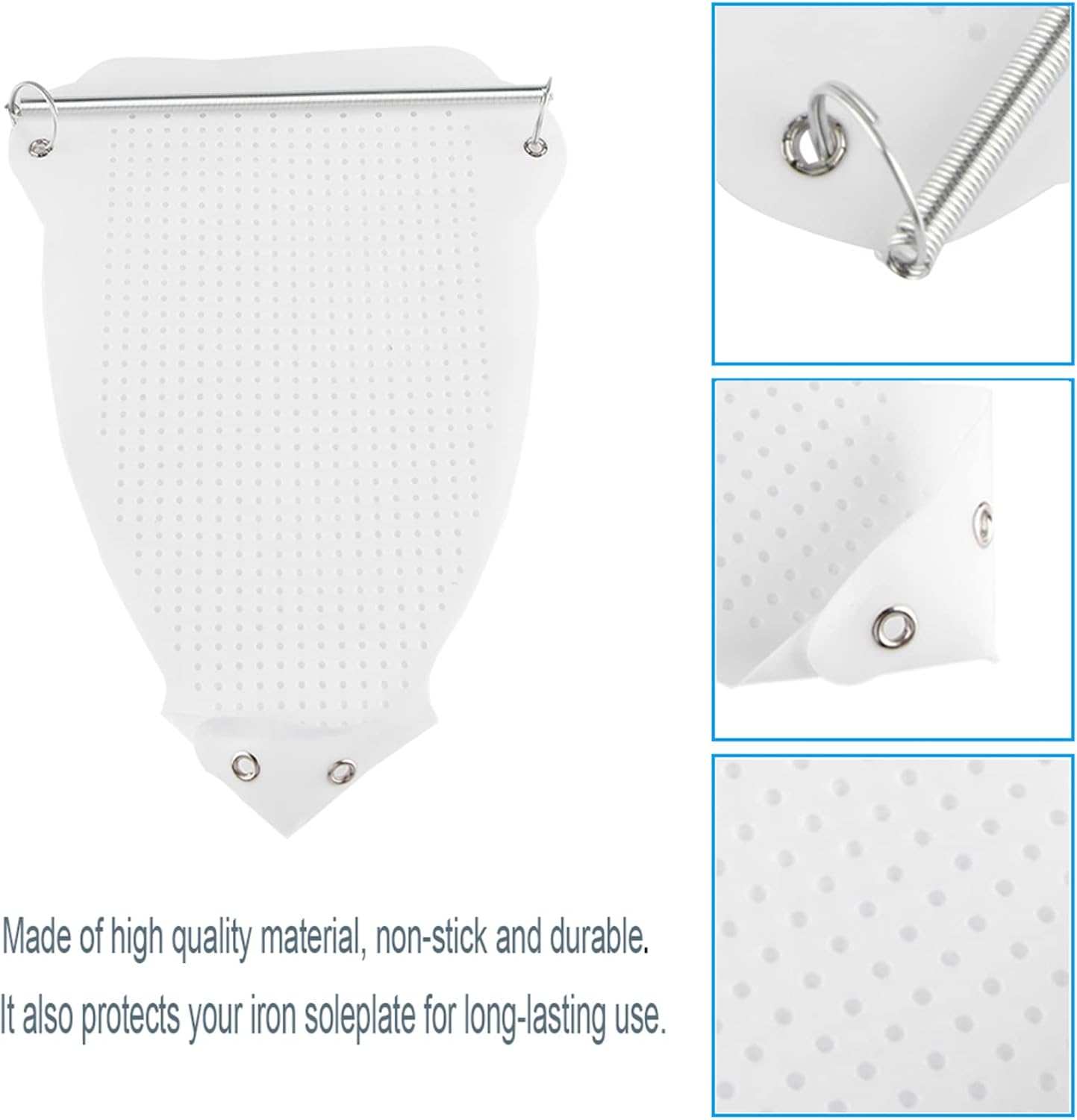 Zerodis Non Stick Iron Shoe Cover, Easy to Use Iron Plate Protector, Prevents Burn Cover for Electric Iron Clothes
