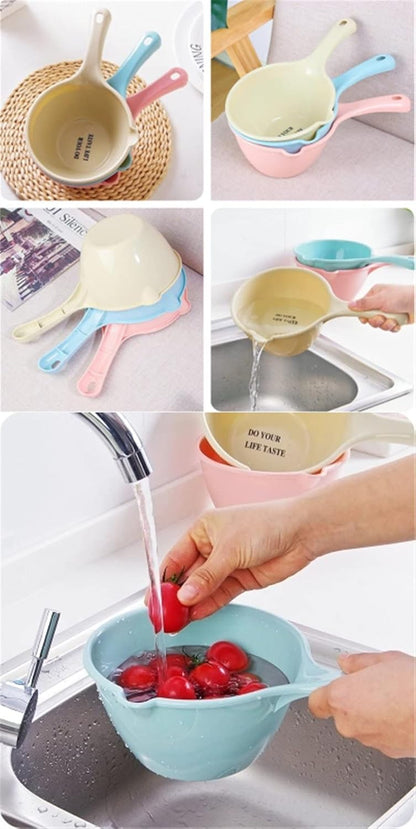 3PCS Plastic Bathing Ladle Spoons Kitchen Accessories Bathroom Water Scoop Cup Baby Shampoo Bath Spoon