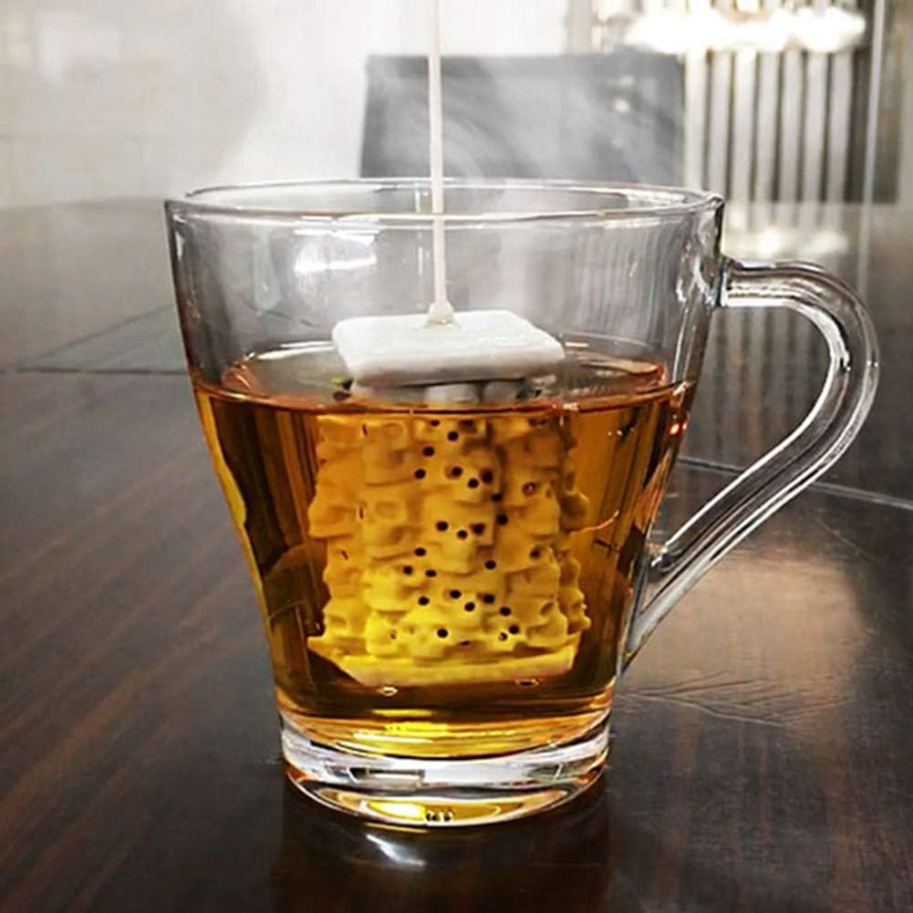Silicone Tea Strainer, Detachable Skull Shape Loose Leaf Tea Infuser for Grain Tea Cups, Mugs, and Pots