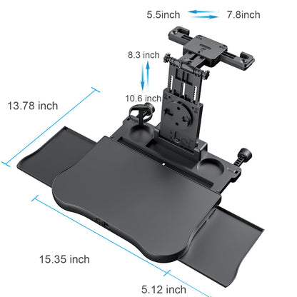 [Upgraded] Car Seat Table with Expandable Tray - Car Desk for Laptop Car Backseat Mount, Car Trays for Eating with Non-Slip Pad/Phone&Tablet Holde, Car Accessories for Writing/Laptop/Dining/Work