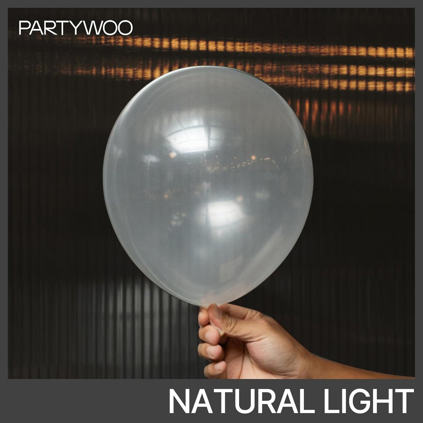 PartyWoo Clear Balloons - 50pcs 12 Inch Transparent Latex Helium Balloons for Celebrations