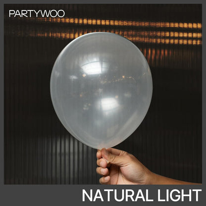 PartyWoo Clear Balloons - 140-Piece Transparent Balloon Arch Kit for Weddings, Graduations & Celebrations | 18", 12", 10", 5" Sizes
