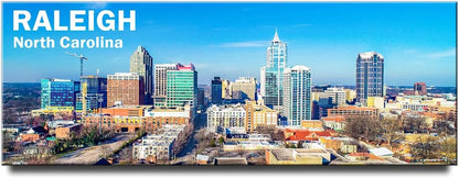 Raleigh Panoramic Fridge Magnet, North Carolina Travel Souvenir