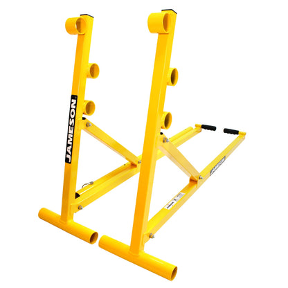 Jameson Heavy Duty Portable Reel Buck – Adjustable Steel Cable Reel Stand, 1,000 lb Capacity | Holds Reels up to 54” Diameter x 40” Width | Collapsible, Quick Setup | Made in USA