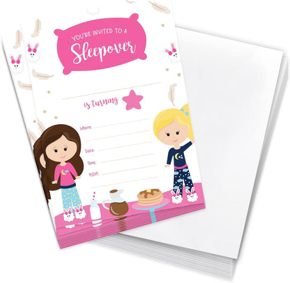 Desert Cactus Girls Happy Birthday Invitations - Style 1 Invite Cards (10 Count) with Envelopes for Kids Party