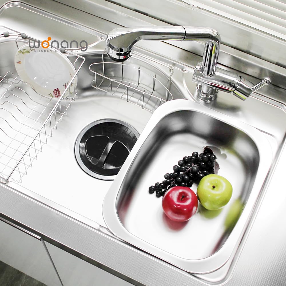 WANANG Stainless Steel Dishpan 9.9L/ Large Washing-up Bowl 9.9L, Multipurpose Kitchen Sink Bowl, Dish Tub, Vegetable Washing Basin (15.35L x 11.8W x 4.72H inches)