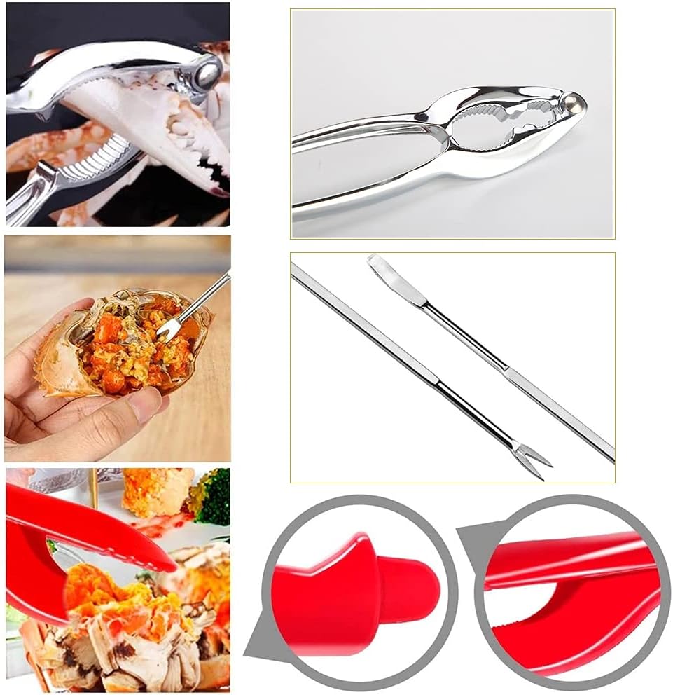 Ymkf Sqqr 30 Hammer,and Set PCS Seafood Tools Include Crab Crackers, Seafood Scissors, Lobster Sheller, Crab Shellfish