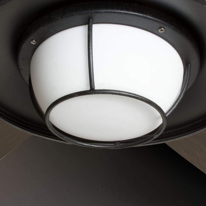 Progress Lighting P2564-8030K Protruding Mount, 5 Toasted Oak Blades Ceiling fan with 18 watts light, Forged Black