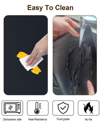 Silicone Crafting Mat for Artists, 32"x24"x1.2mm Large Nonstick Art Sheet for Resin Craft, Jewelry Casting, Acrylic Painting, Clay Work, Heat Resistant Desk Protector and Placemat | Black