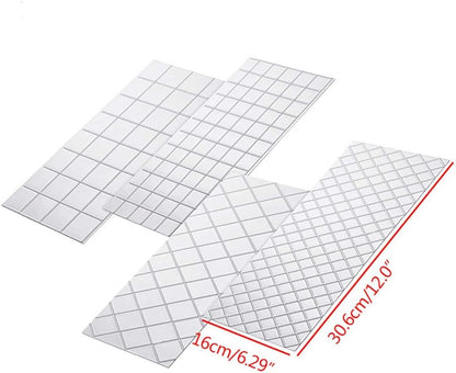 Cake Fondant Impression Mat Mold, Diamond Quilted Grid Texture Embossing Mat for Cupcake Wedding Cake Decoration