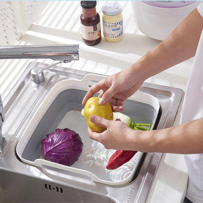 Sipobuy Foldable Sink Vegetable Fruit Bowl Dish Washing Storage Basin Basket, Portable Space-Saving for Kitchen, RV, Campers, and Travel Trailers