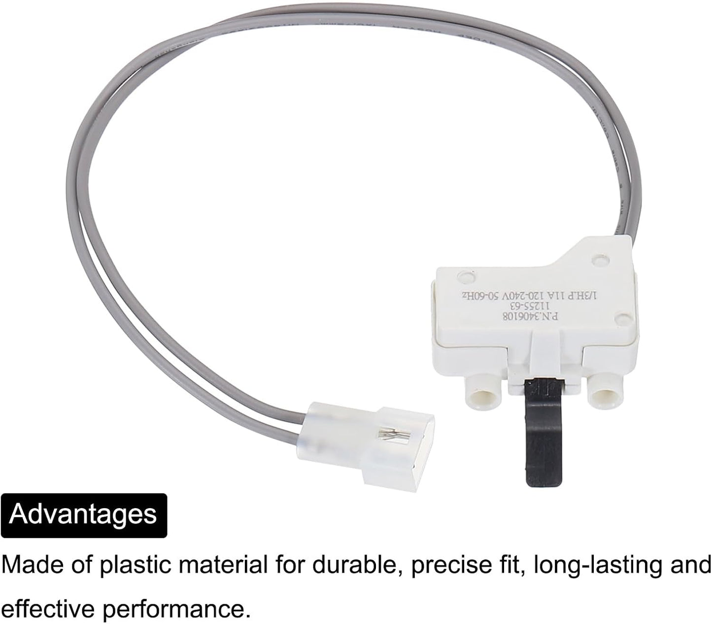 MECCANIXITY 3406108 Dryer Door Switch Replacement - Part AP6008562, PS346705, Pack of 2