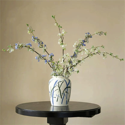 Ginger Jar Vases for Centerpieces Vase Vintage Vase Handpainted Farmhouse Rustic Handcrafted Pottery Vases 9.5x8.3 Inches Flower Vase