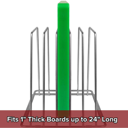 Thirteen Chefs Professional Kitchen Cutting Board Organizer, 1" Slot Stainless Steel Rack Fits Baking Sheets and Pans, NSF Approved for Commercial Restaurants