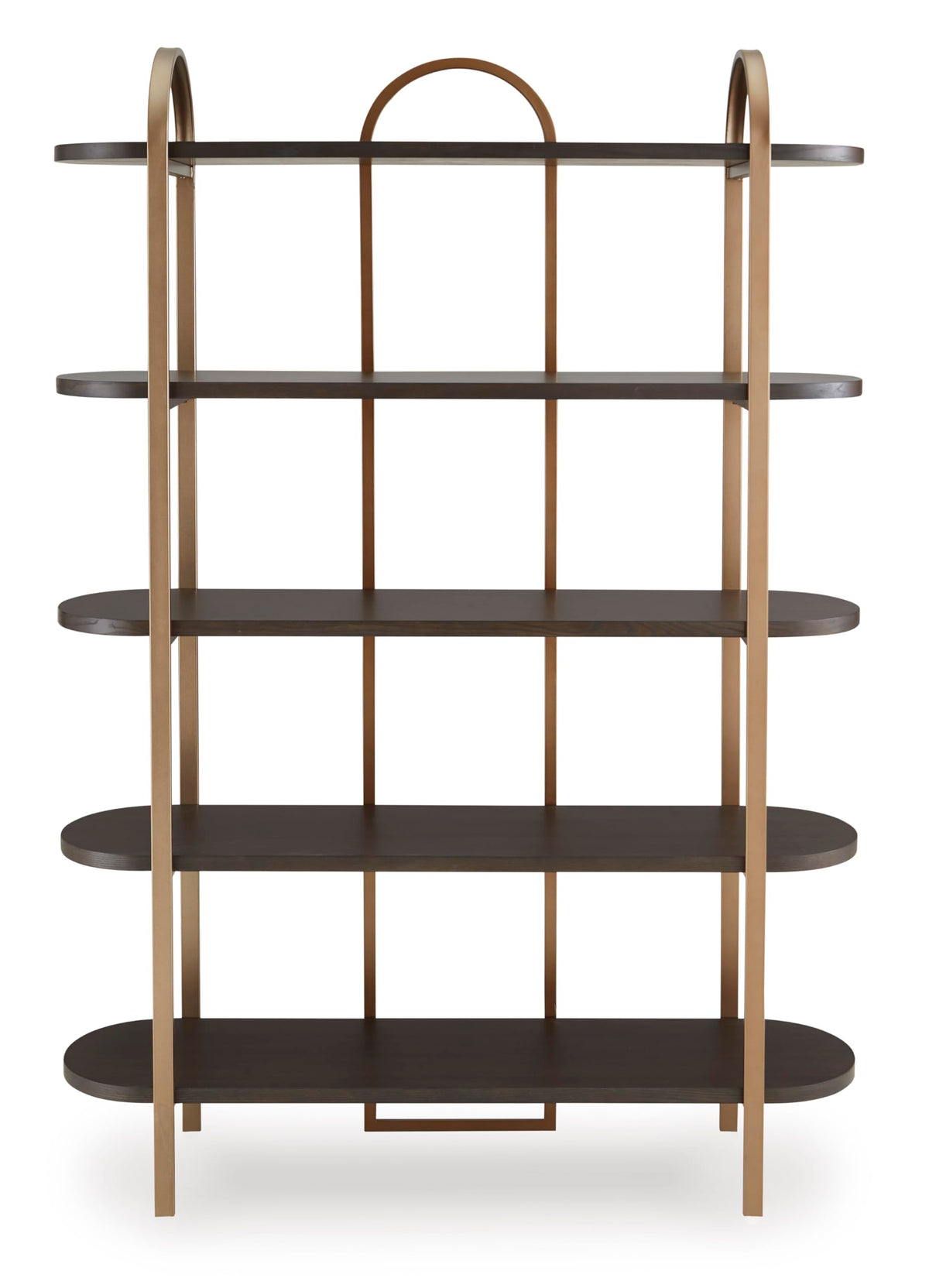 Signature Design by Ashley Brentmour 72" H Bookcase, Metallic & Dark Brown