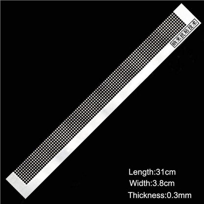 Rhinestone Painting Drawing Tool, Sewing Ruler Dot Drill Embroidery Mesh Ruler Stainless Steel (12)