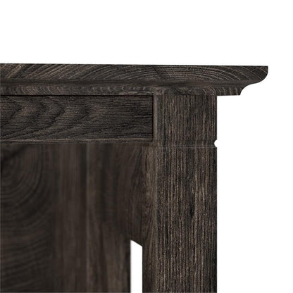 Bush Home Key West 5 Shelf Bookcase - Set of 2 | Tall Bookshelves in Dark Gray Hickory | Sturdy Display Shelves for Library, Living Room, and Home Office