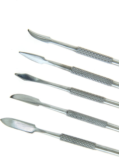 SE 12-Piece Stainless Steel Wax Carvers Set, Wax & Clay Sculpting Tools, Double Ended Carving Kit for Modeling, Sculpting and Shaping, Silver - DD312