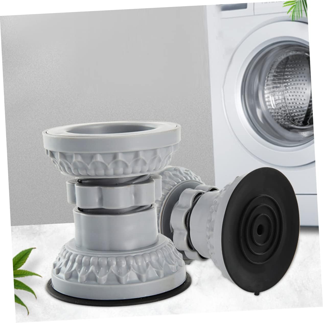Housoutil 4pcs Anti Vibration Pads for Washing Machine, Washer Leg Stabilizer Support