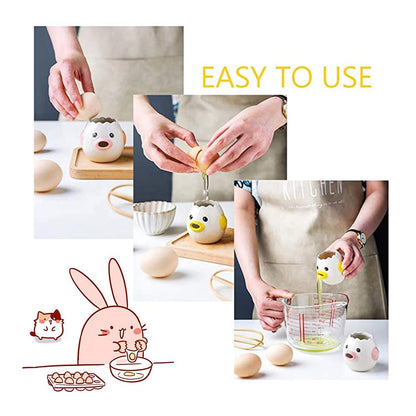 L7HWDP Egg Separator, Yellow, Ceramic, 3x3 Inches, 4.3 OZ