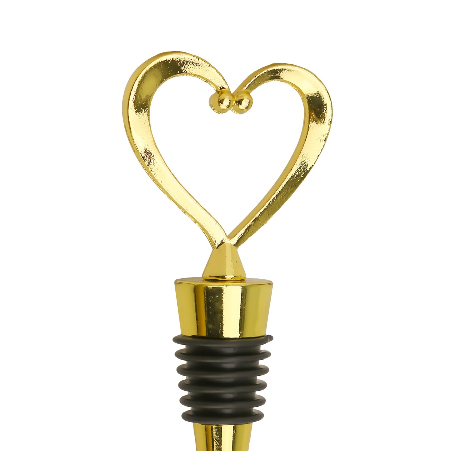 Marsrut (20PCS) Heart-Shaped Bottle Stoppers, 4.1"" Long, For Wine & Beverage in Stainless Steel, Love Elegant Design for Guests (Gold Color), Normal, heart-bottle-stoppers-140324