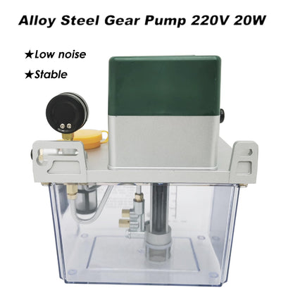 INTBUYING 220V 3L Automatic Lubricating Oil Pump 5Mpa High-Pressure Lubrication Oil Gear Pump Digital Display for Machine Tools Milling Lathe Printing Textile