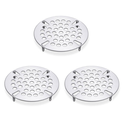 Phivan 3-1/2 Inch Commercial Sink Strainer - 304 Stainless Steel 41-Hole Clog-Free Drain Cover, Precision Fit for 3.5" Drains & 3 Compartment Sinks, Heavy-Duty for High-Volume Kitchens (3-Pack)