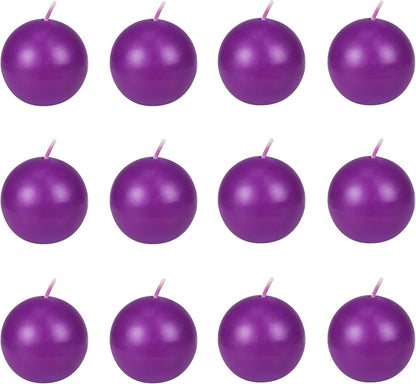 Zest Candle 12-Piece Ball Candles, 2-Inch, Purple