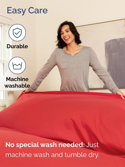 Skiennix Extra Deep Cal King Sheet Set | 6-Piece Breathable Cooling Bedding - Luxurious Red Color, Soft & Wrinkle-Free