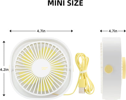 Portable Cooler Fan, Mini Desk Fan for Office and Outdoor Use, Personal Table Air Cooler Fan