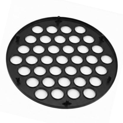 2pcs Black Silver Ravioli Dumpling Mold, 37 Holes Metal Ravioli Maker, Russian Pelmeni Maker, Pelmeni Meat Dumplings Maker, Handmade Dumpling Cutter Tools,Kitchen Utensils